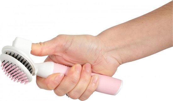 π Zolux Anah Slickerborstel Soft - Zachte Roze/Wit Borstel voor Halflang & Lang Haar