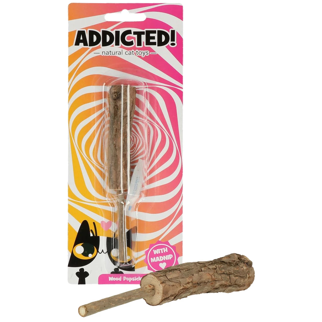 Addicted! Wood Popsicle - Natuurlijk Kattenspeelgoed met MADNIP