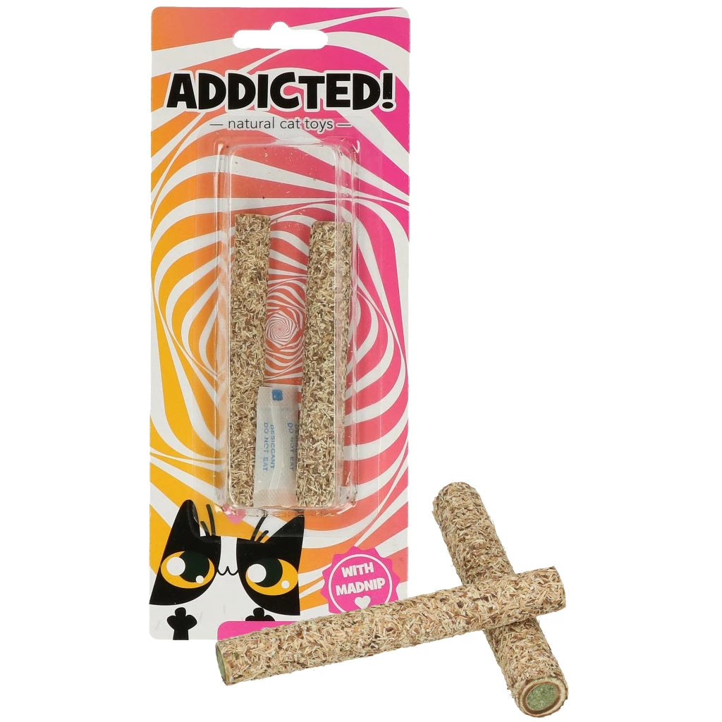 Addicted! Stick 2-Pack - Natuurlijk Kattenspeelgoed Dubbelpakket met MADNIP