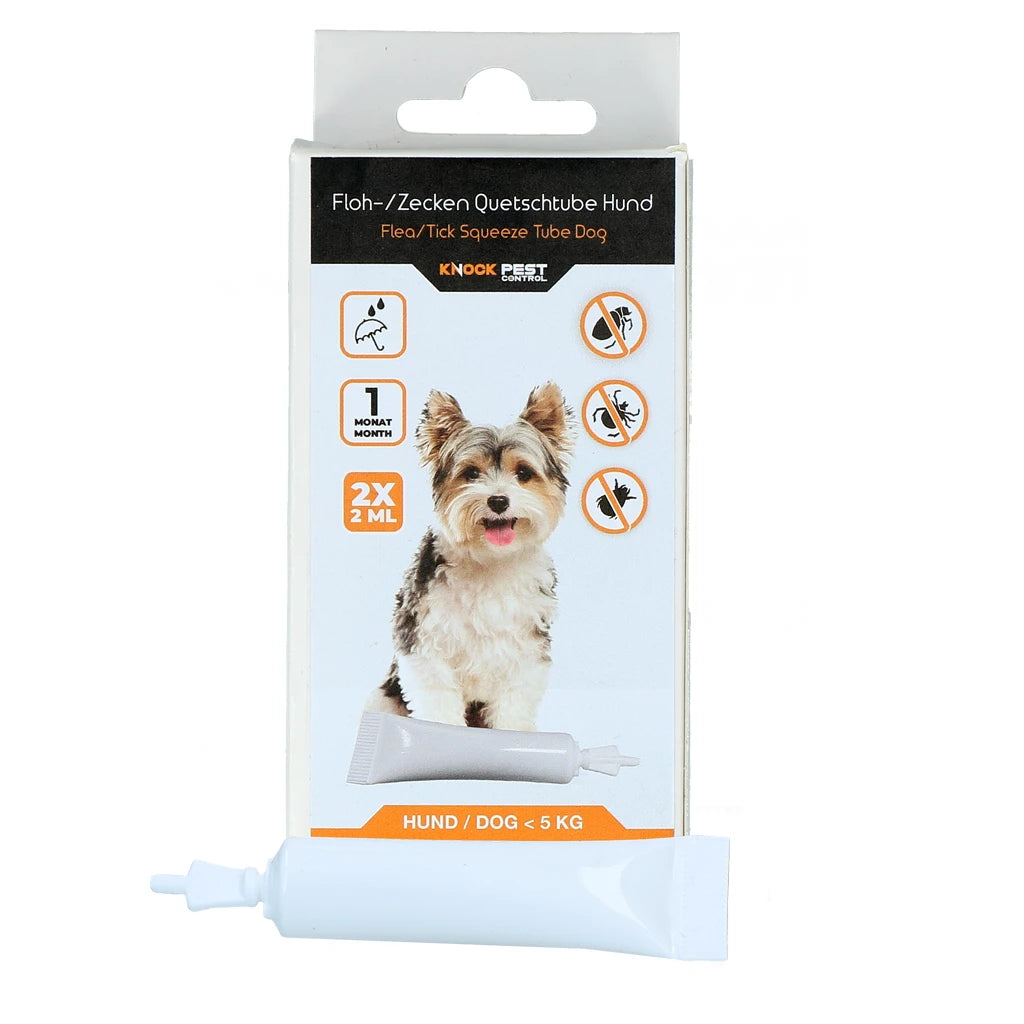 Knock Pest Vlooien/Tekenpipet Hond <5kg - 100% Gifvrij (2x2ml)