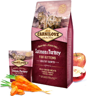 CARNILOVE Salmon/Turkey Kittens 6kg - Holistische Graanvrije Kittenvoer