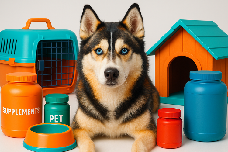 Complete image of a dog