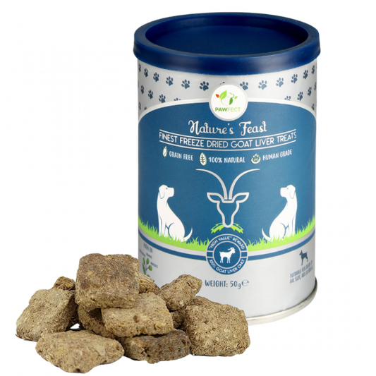Nature's Feast Gevriesdroogde Geitenlever Snacks - 100% Natuurlijk (50g)