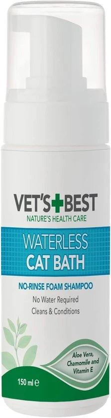 🛁 Vet's Best Waterless Cat Bath - Droogshampoo zonder Water 150ml