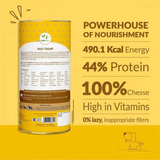 Nature's Munch Daily Chomp - Gevriesdroogde Kaassnacks voor Training (75g)