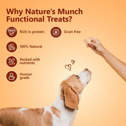 Nature's Munch Daily Chomp - Gevriesdroogde Kaassnacks voor Training (75g)