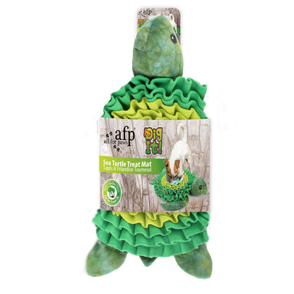 AFP Dig It Treat Mat Zeeschildpad - Zachte Fleece Mat met Ruches | Slow Feeding