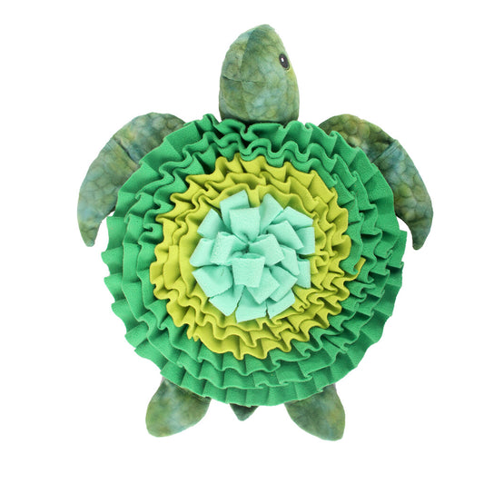 🐢 AFP Dig It Treat Mat Zeeschildpad - Zachte Fleece Mat met Ruches | Slow Feeding