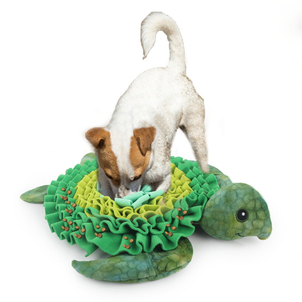 AFP Dig It Treat Mat Zeeschildpad - Zachte Fleece Mat met Ruches | Slow Feeding
