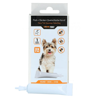 Knock Pest Vlooien/Tekenpipet Hond <5kg - 100% Gifvrij (2x2ml)