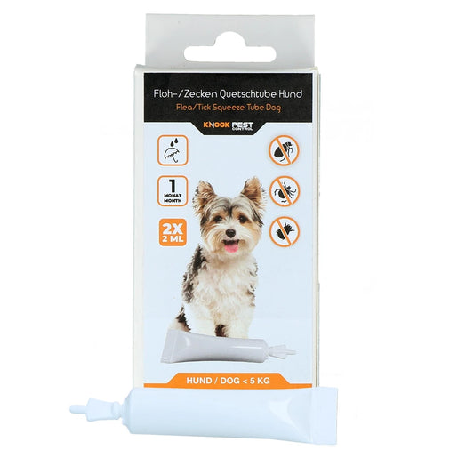 Knock Pest Vlooien/Tekenpipet Hond <5kg - 100% Gifvrij (2x2ml)