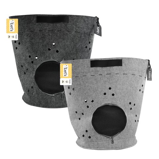 Let's Sleep Pet Cave TeePee Grijs - Milieuvriendelijk Kattenhuis