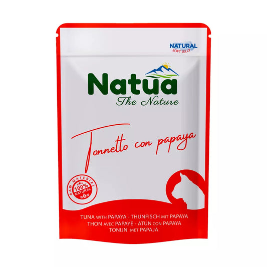 Natua Natural Pouch Kat Tonijn met Papaja - Omdoos 24 stuks (€1.39 per stuk)