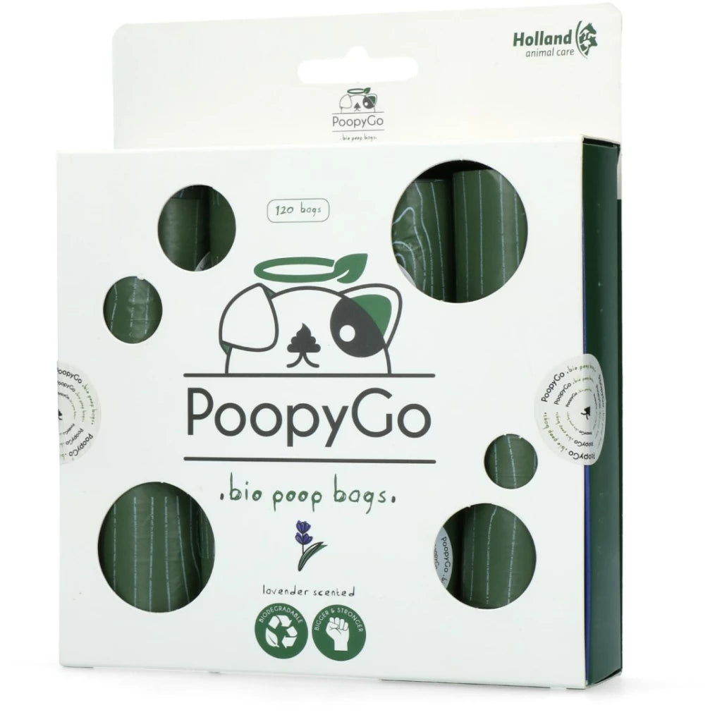 Biologisch Afbreekbare Poepzakjes 120 stuks | Lavendelgeur | PoopyGo Eco-Friendly