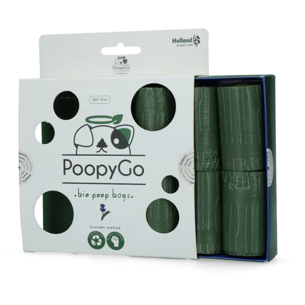 Biologisch Afbreekbare Poepzakjes 120 stuks | Lavendelgeur | PoopyGo Eco-Friendly