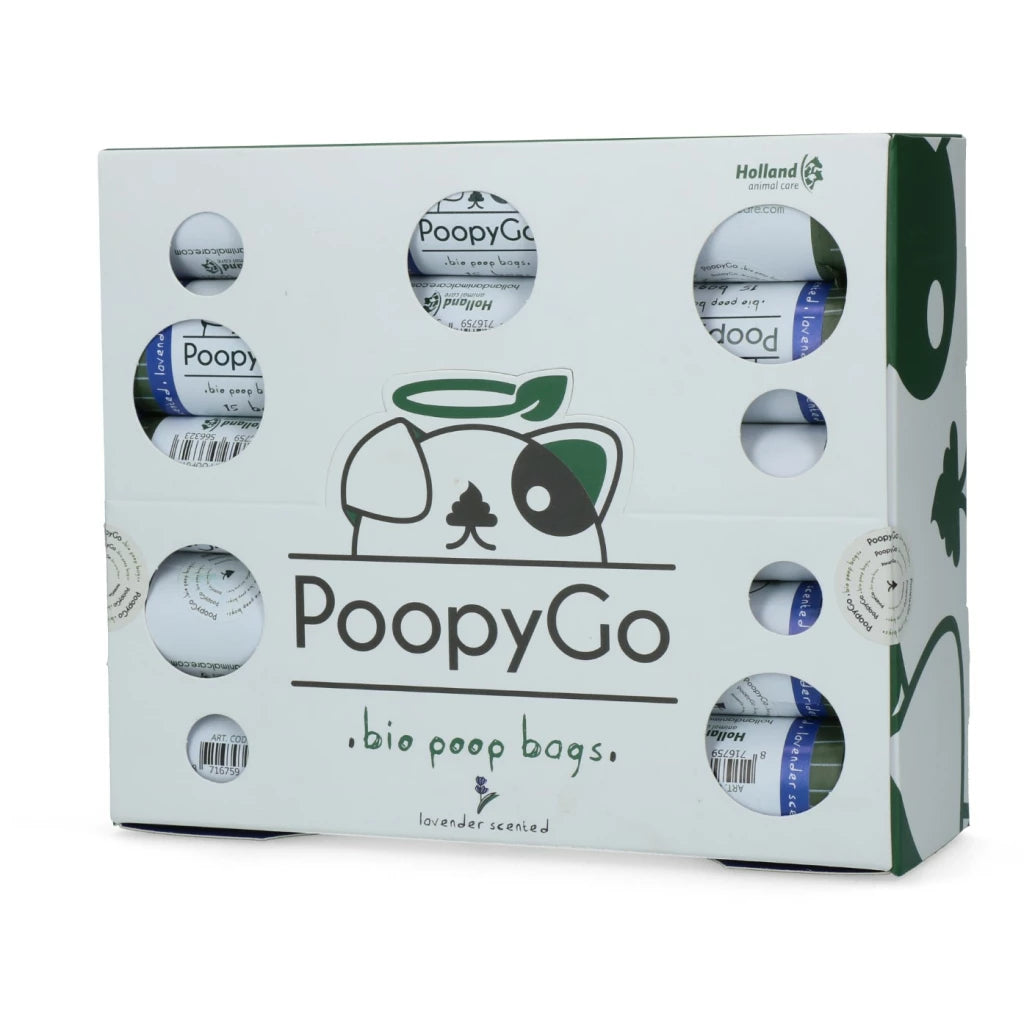 PoopyGo Biologisch Afbreekbare Poepzakjes Single Roll - Lavendelgeur | 15 stuks