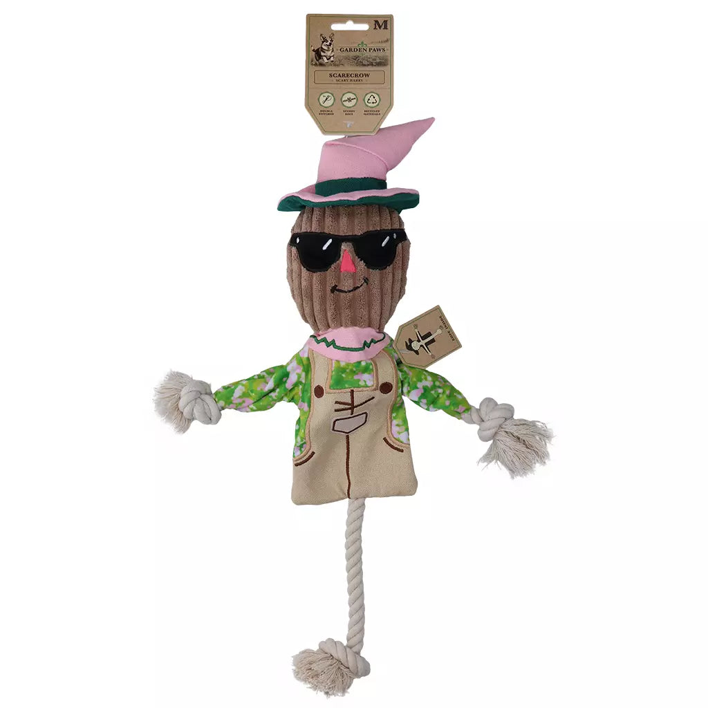 Garden Paws Scarecrow - Duurzaam Hondenspeelgoed