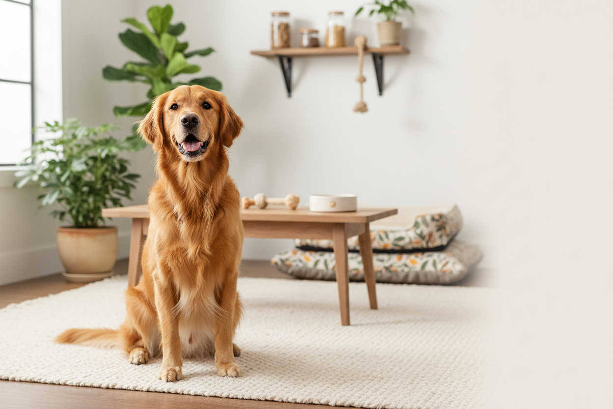 Imagen para sección Collapsible Content - Perro feliz en ambiente natural