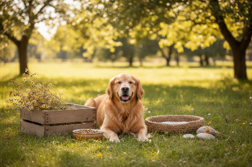 Imagen realista de perro en ambiente natural