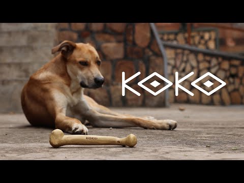 KOKO Coffee Bones L - 24 cm - Handgemaakte Kauwbotten van Koffiehout