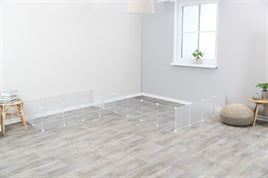 TRIXIE INDOORREN METAAL/KUNSTSTOF WIT 140x70x35cm - Modulaire Knaagdierren