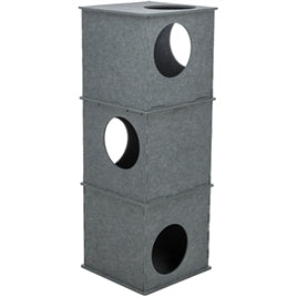 Trixie Kattenhuis Toren Nele Vilt Grijs 38x38x105cm