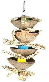 🥥 Natuurlijk Kokosnoot Speelparadijs voor Chinchilla's - Happy Pet Coco Fun