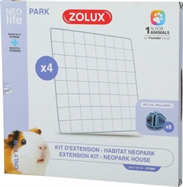 ZOLUX NEOLIFE NEOPARK CAVIA UITBREIDINGSSET GAASPANELEN 35X35 CM 4 ST