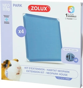 Zolux Neolife Neopark Cavia Uitbreidingsset Gesloten Panelen 35x35cm - 4 stuks