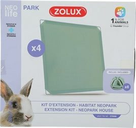 ZOLUX NEOLIFE NEOPARK KONIJN UITBREIDINGSSET GESLOTEN PANELEN 35X35 CM 4 ST