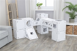 🏠 Trixie Kattenmeubel Casa Cara - Duurzaam Wit Kartonnen Kattenpaleis 93x30,5x72cm