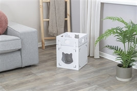 🏠 Trixie Kattenmeubel Casa Cara - Duurzaam Wit Kartonnen Kattenpaleis 93x30,5x72cm