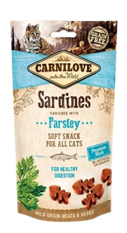 CARNILOVE SOFT SNACK SARDINES / PETERSELIE 50 GR