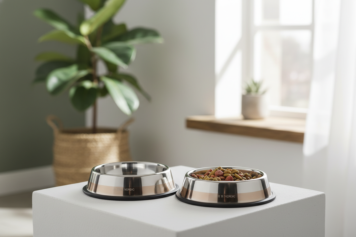 Video laden: Premium eco-vriendelijke voer- en drinkbakken van Trixie Be Nordic - Duurzame RVS en keramiek bakken met rubber antislip voor honden en katten